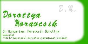 dorottya moravcsik business card